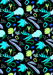 可爱恐龙图案无缝背景