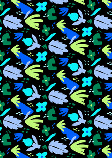 多彩动物图案布料纹理