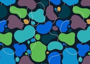 多彩抽象形状图案背景