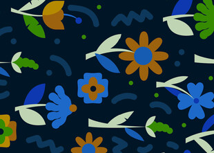 多彩花卉图案背景