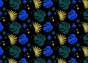 热带植物图案背景