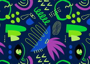 多彩立体抽象几何图案背景