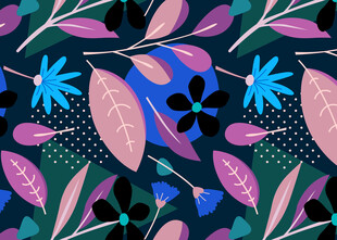 抽象花卉图案背景设计