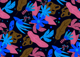 多彩花卉图案背景