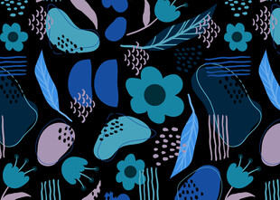 抽象几何花卉图案背景