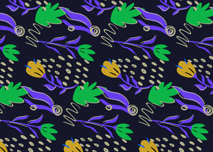 复古花卉藤蔓图案背景