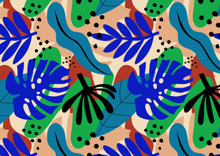 热带植物图案背景设计