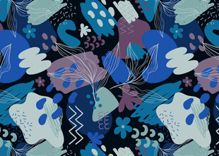 抽象花卉图案布料纹理