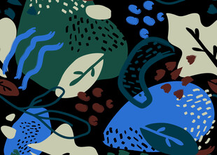 抽象多彩植物图案纹理