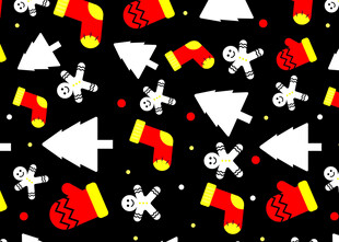 圣诞元素图案背景