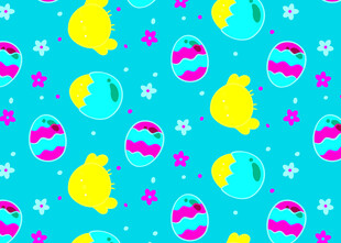 可爱糖果企鹅图案背景