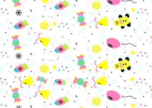多彩卡通图案背景