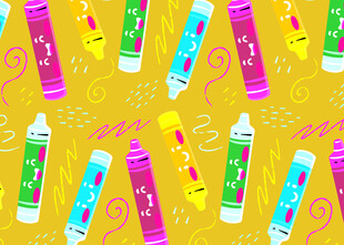 多彩颜料管图案背景