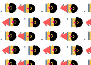 卡通风格几何图案背景