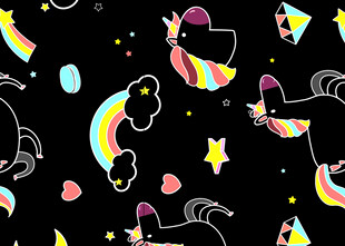 梦幻独角兽图案背景