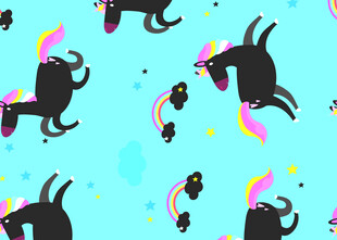 梦幻独角兽图案背景