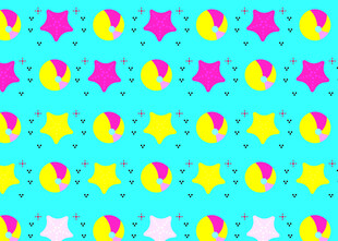 多彩星星图案背景图