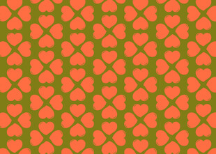 橙绿相间几何图案纹理