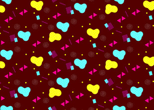 多彩爱心图案背景