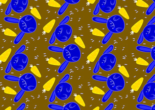 蓝黄图案构成的多彩背景