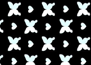 黑白蝴蝶花朵图案背景