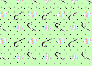 绿色底糖果图案背景