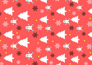 圣诞主题红色雪花图案背景