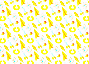 香蕉图案可爱无缝背景图