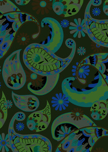 复古佩斯利花纹图案