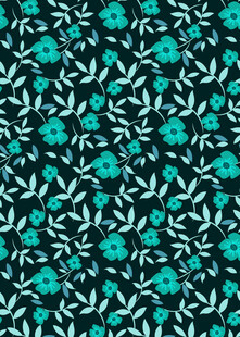 蓝绿花卉图案背景纹理