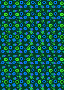 蓝绿相间圆形图案背景