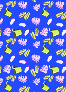 多彩夏日沙滩鞋图案设计