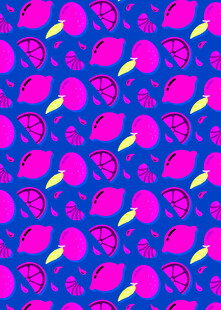 粉色卡通图案无缝背景图