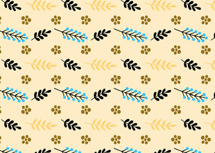 动物爪印与枝叶图案背景