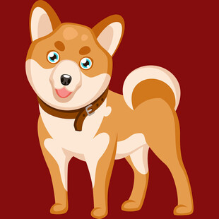 可爱柴犬卡通形象