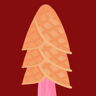 卡通风格的多层锥形物体