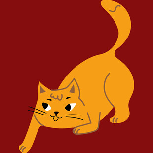 橘猫俏皮伸展姿态