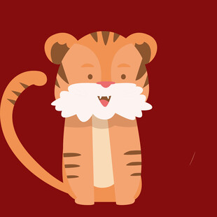 可爱卡通老虎形象