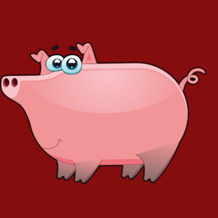 可爱卡通小猪