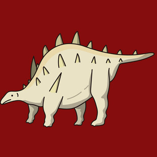 卡通风格的剑龙形象