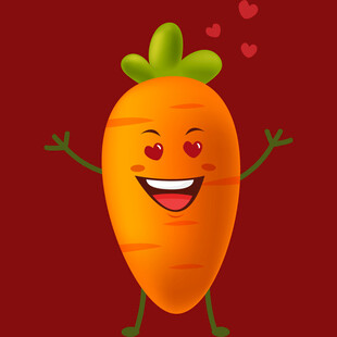 可爱胡萝卜卡通形象