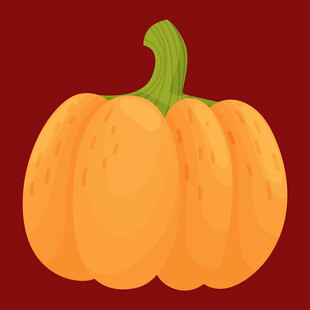 橙色南瓜插画