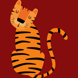 可爱卡通老虎形象