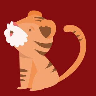 可爱卡通小老虎