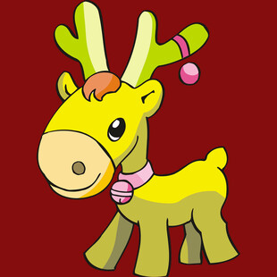 可爱卡通小鹿形象