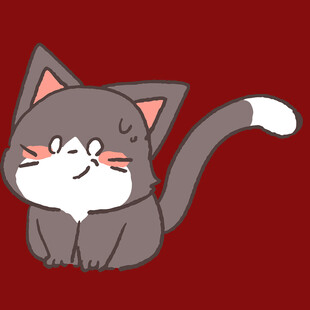 可爱灰猫的俏皮模样