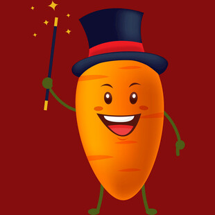 魔法胡萝卜小丑形象