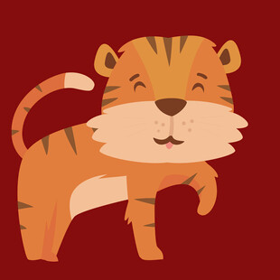 可爱小老虎卡通形象