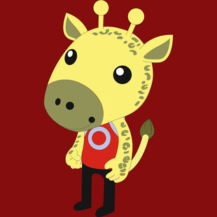 卡通长颈鹿形象