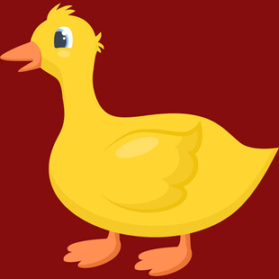 黄色小鸭插画